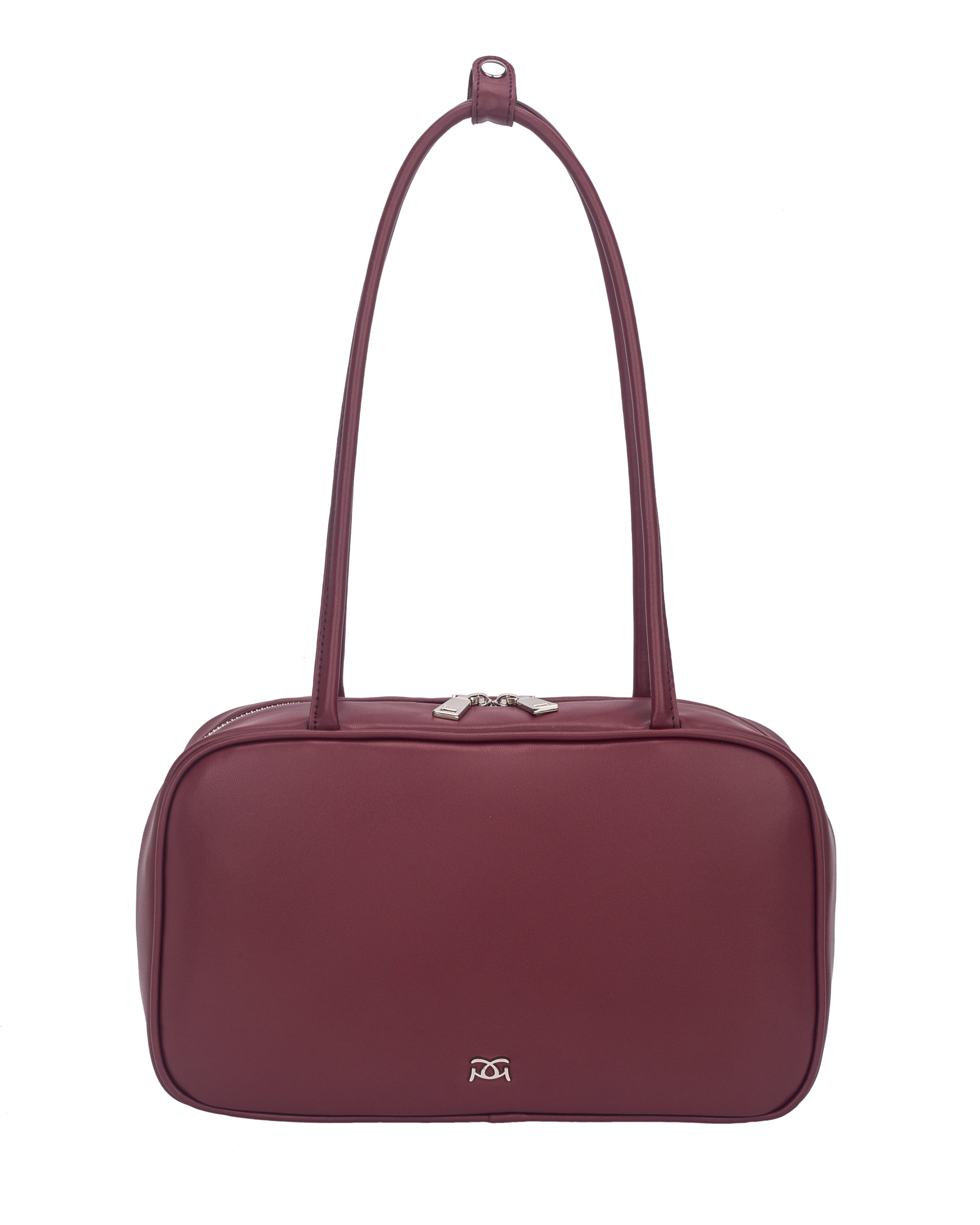 Amelie Bowling Bag Black/Tan/Cherry Red