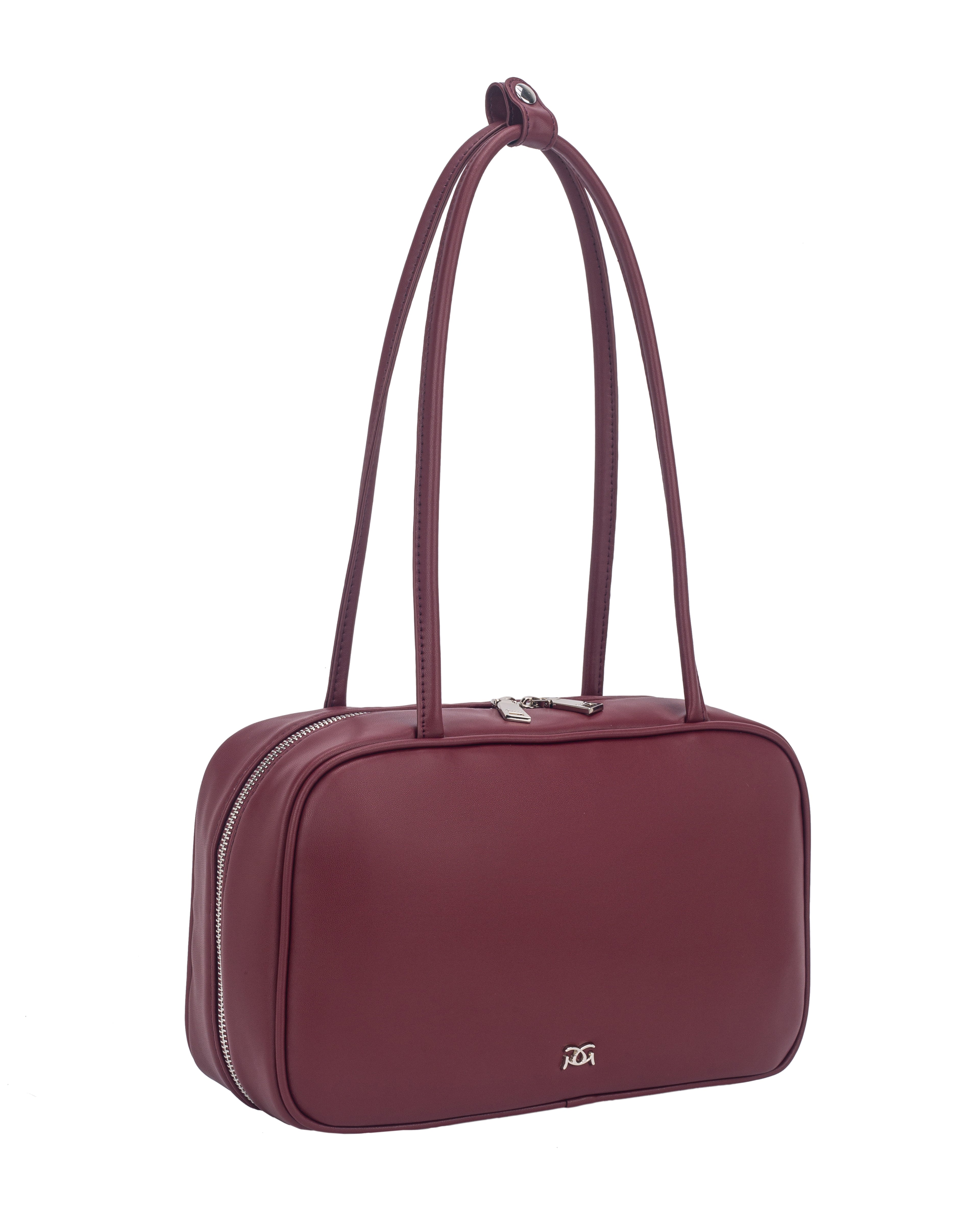 Amelie Bowling Bag Black/Tan/Cherry Red