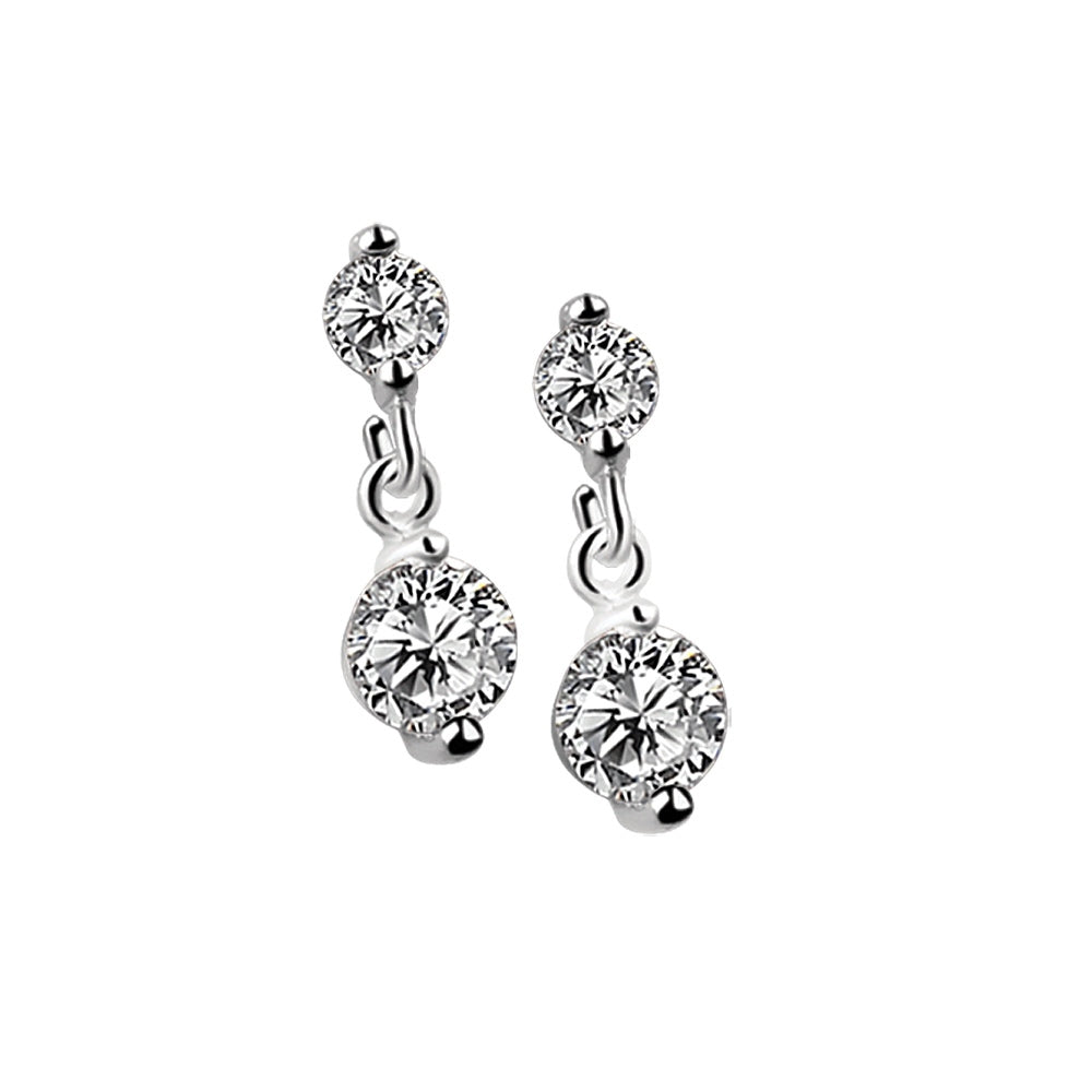 JC2650 Drop Earrings Clear Stone