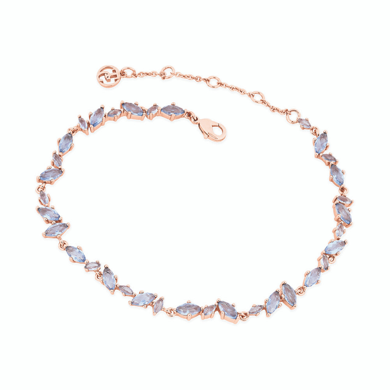 Tipperary Maureen O'Hara Rose Gold Bracelet with Blue Stones