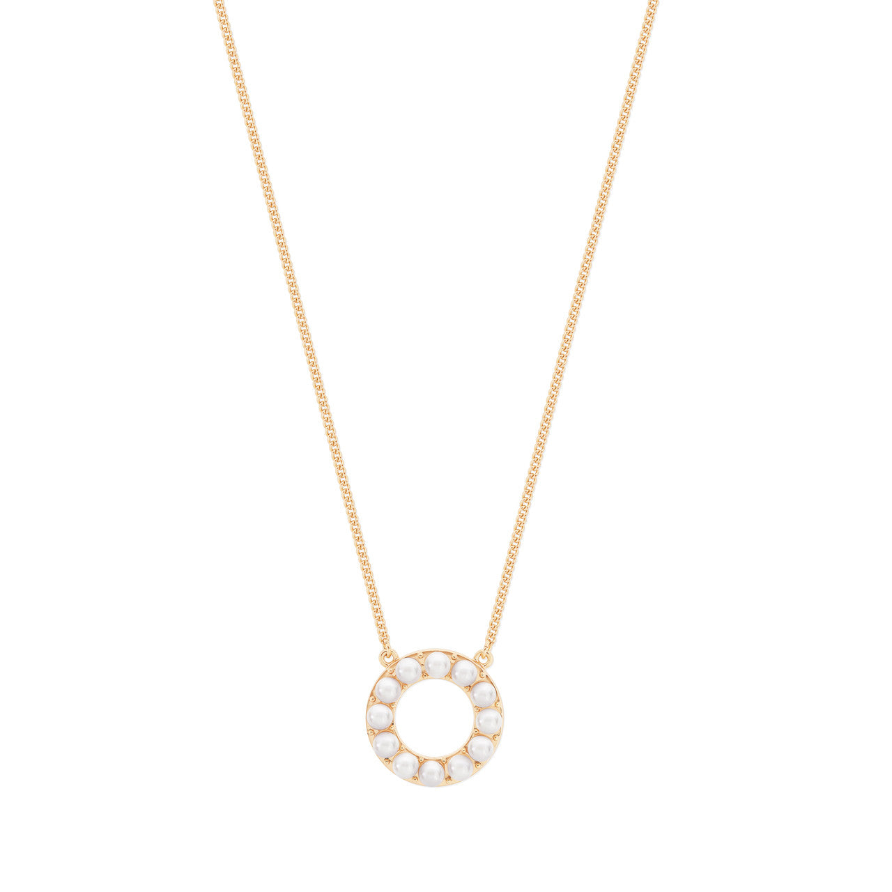 Circle Of Pearl Pendant Gold