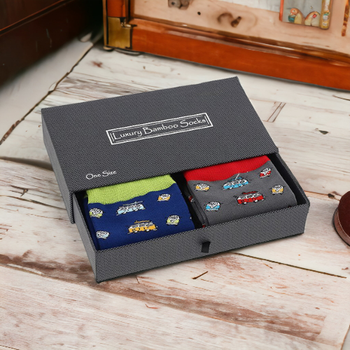 Men's Bamboo Socks Gift Box Camper
