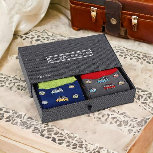 Men's Bamboo Socks Gift Box Camper