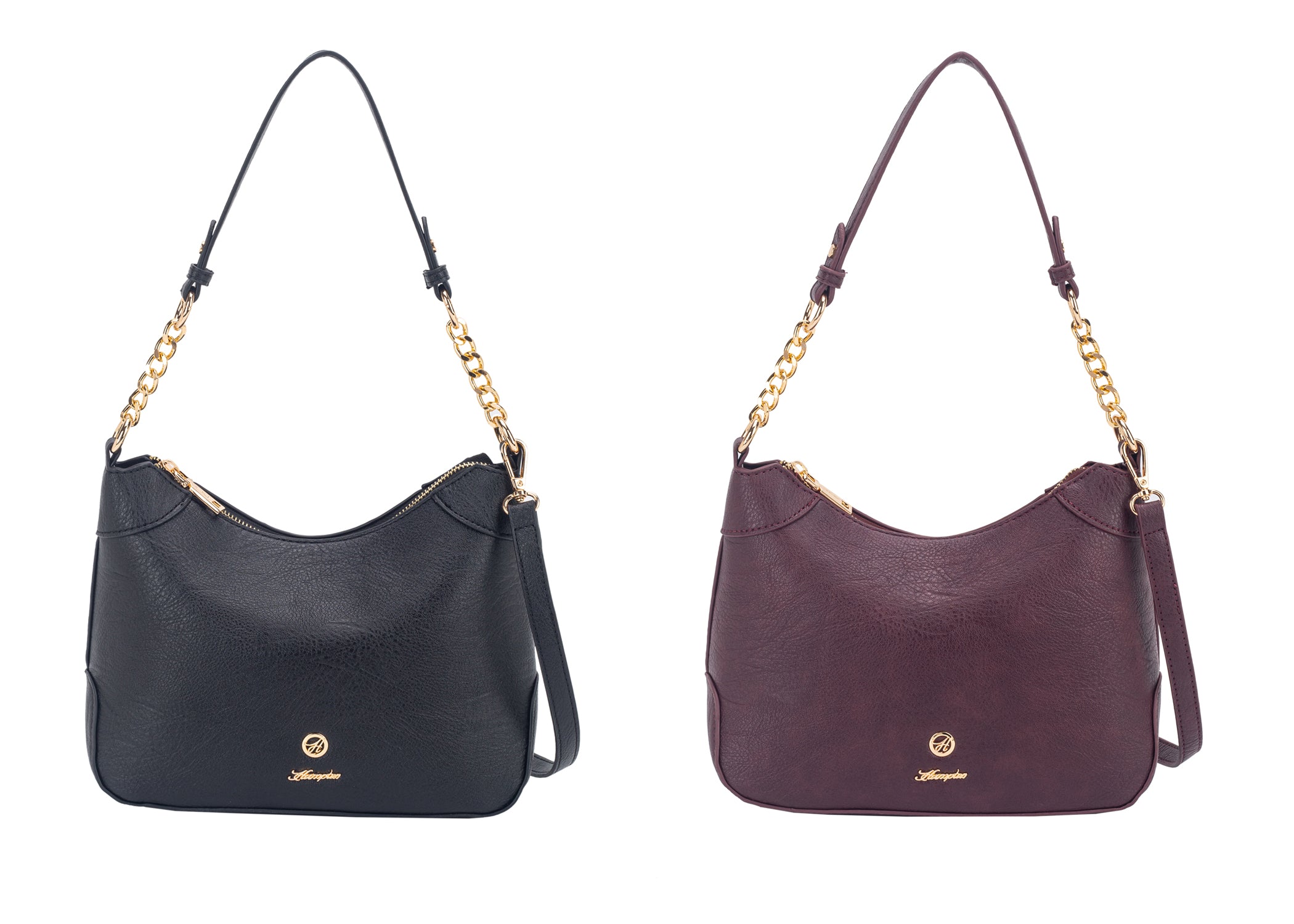 Helene Medium Tote Black/Aubergine