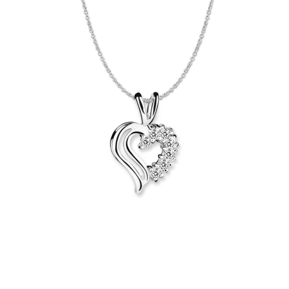 Newbridge Double Heart CZ Pendant