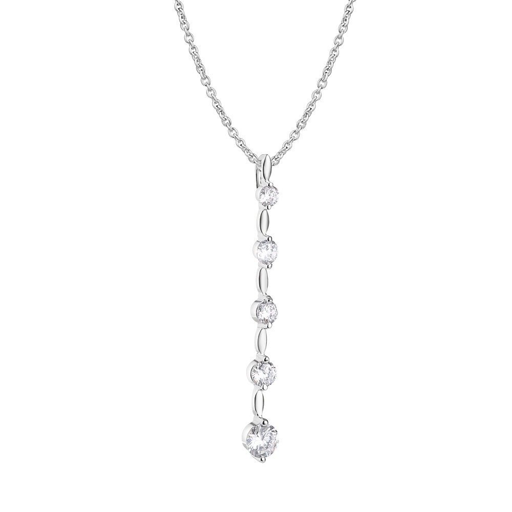 Drop Pendant 5 Clear Stones