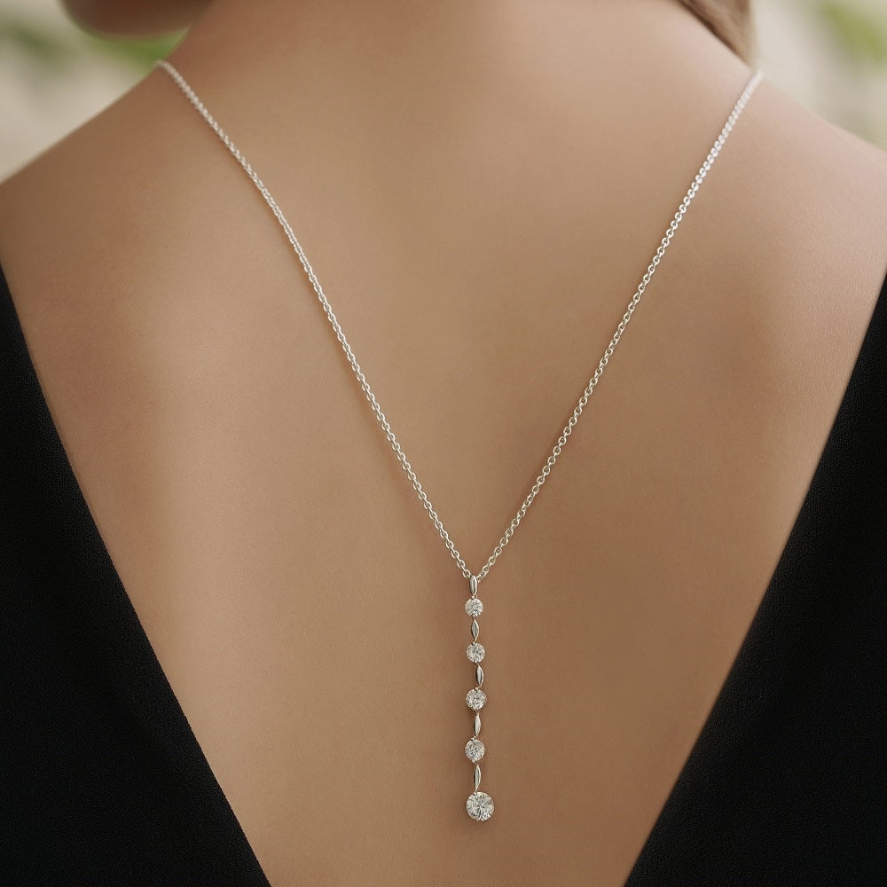 Drop Pendant 5 Clear Stones