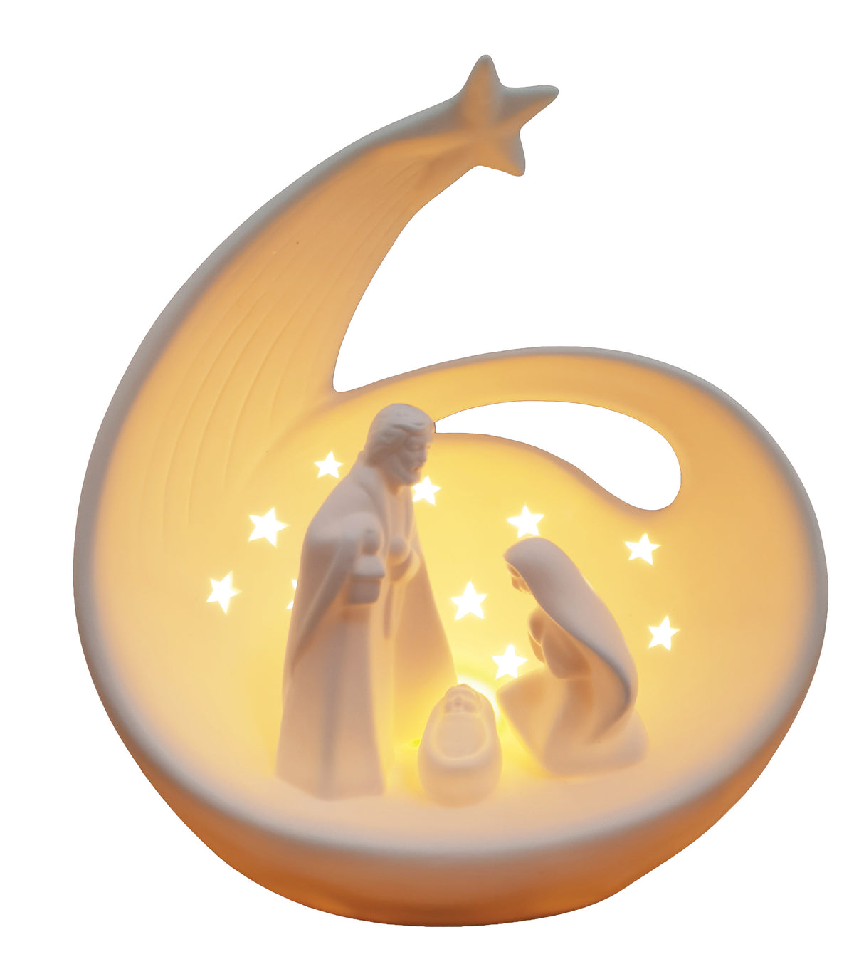 Nativity Porcelain Scene in Shooting Star