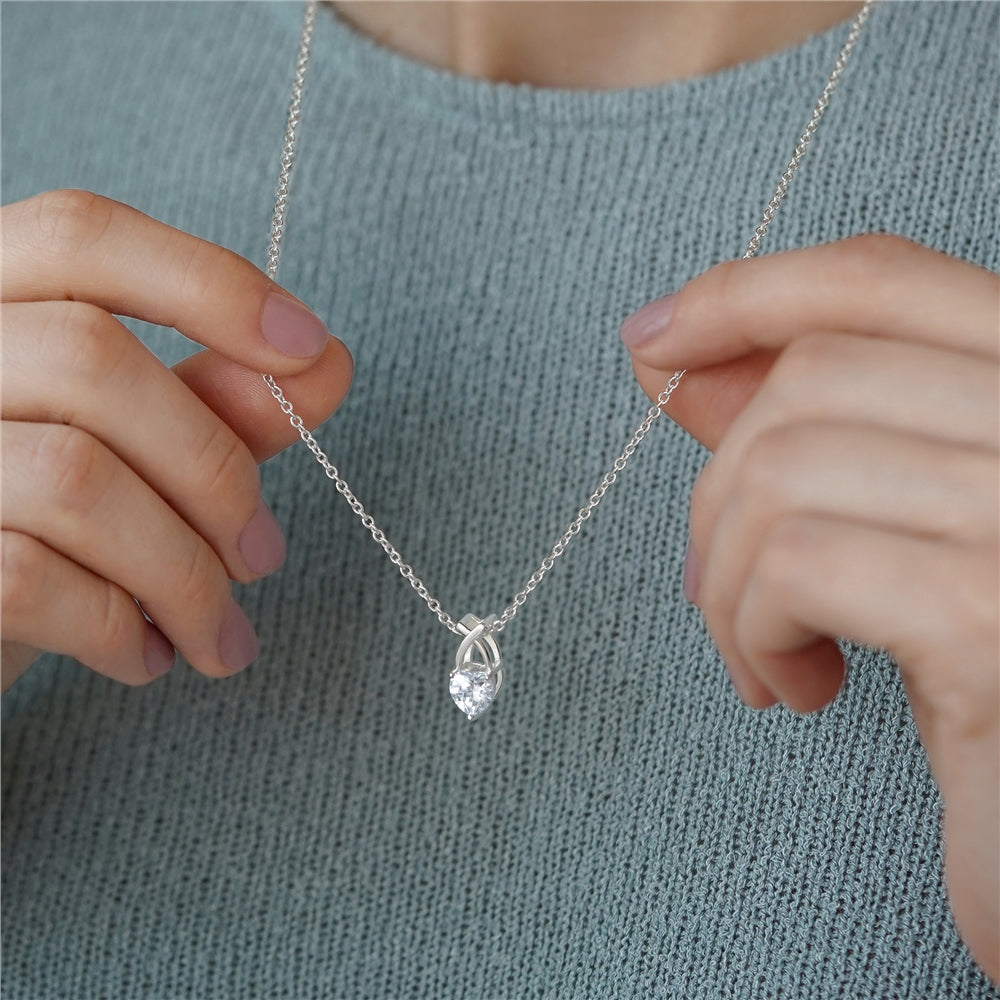 Newbridge Pendant Clear Heart Stone
