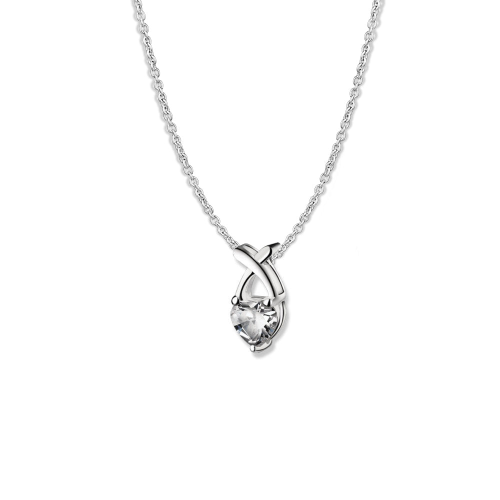 Newbridge Pendant Clear Heart Stone