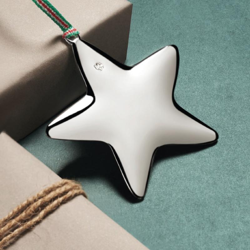 Newbridge Star with Clear Stone Hanging Decoration