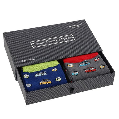 Men's Bamboo Socks Gift Box Camper