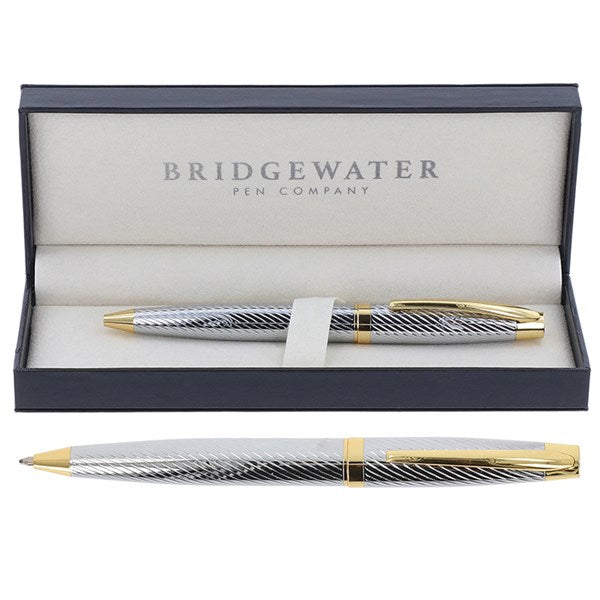 Bridgewater Lancaster Chrome & Gold Trim Ball Pen