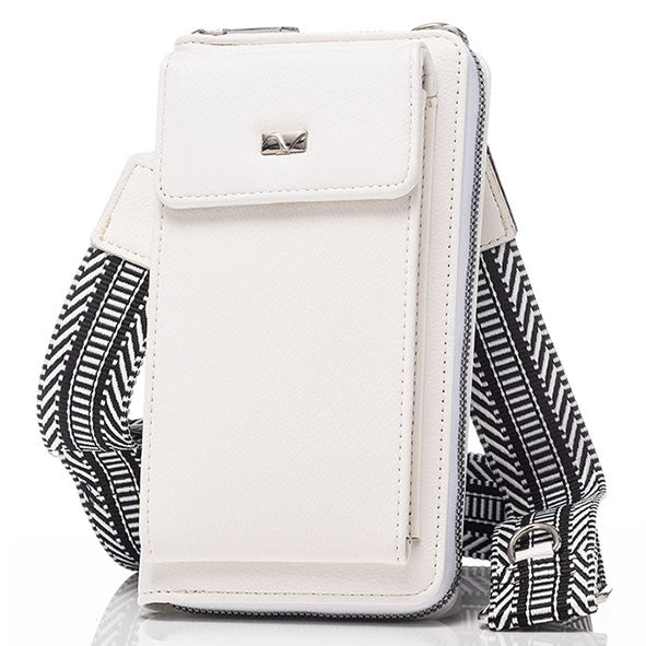 Gia White Mobile Holder Purse/Bag