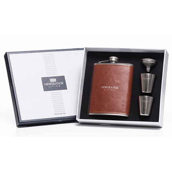 Newgrange Hip Flask Set 4 Piece