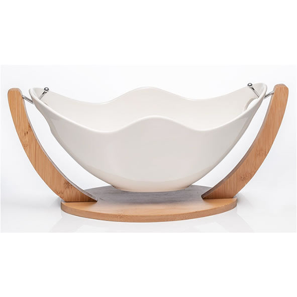 Fruit Bowl And Wooden Stand