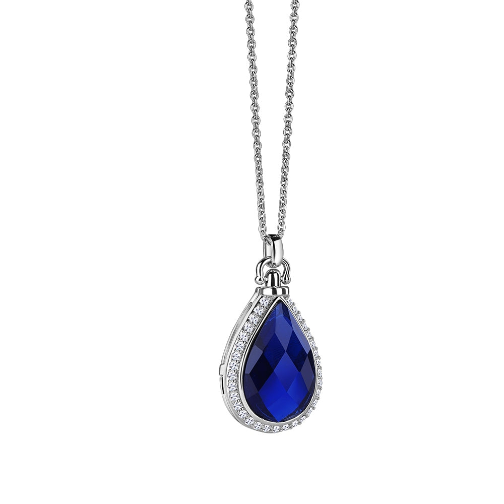 Newbridge Locket with Sapphire Blue Stone