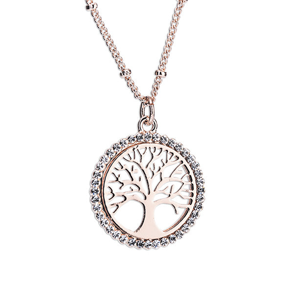 Newgrange Rose Gold Tree of Life Pendant