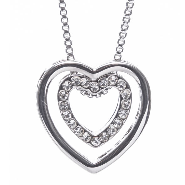 Newgrange Silver Heart Interwined Pendant
