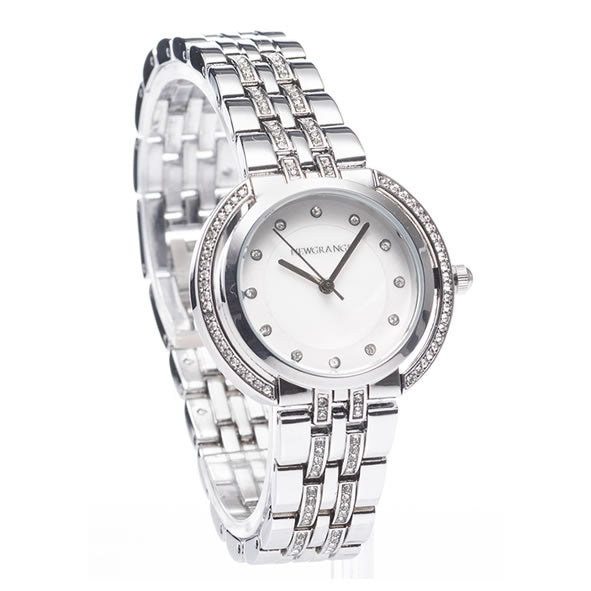 Newgrange Silver Diamond Bezel Numeral Watch
