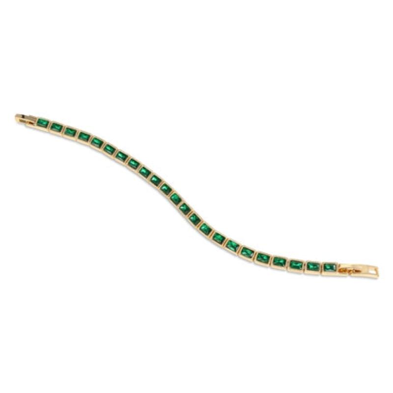 Newbridge Emerald Green Square Stone Bracelet