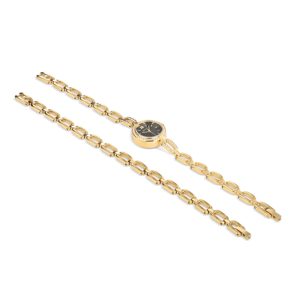 Newbridge Ladies Watch Black Face with Bracelet Set