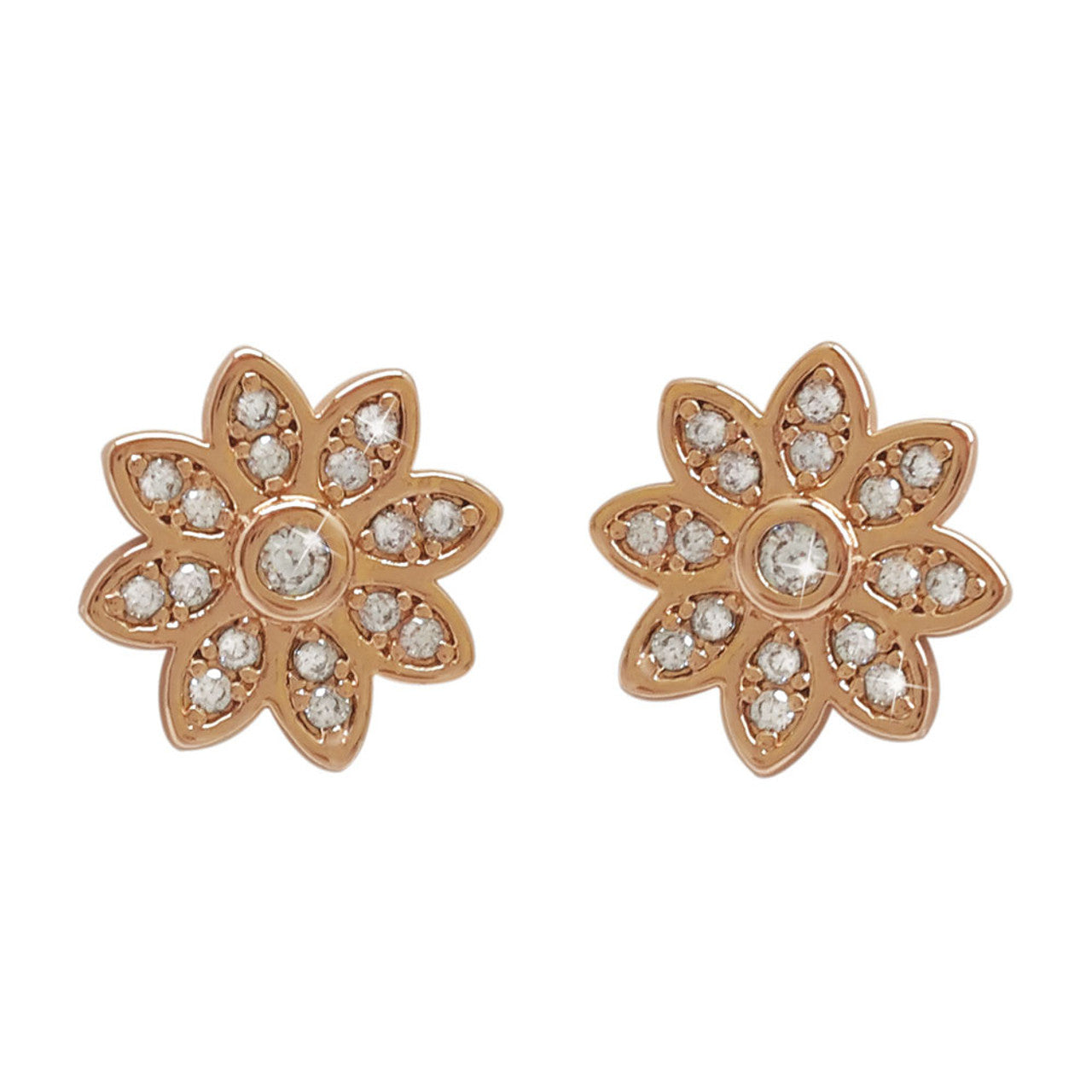 ROSE GOLD FLOWER EARRINGS