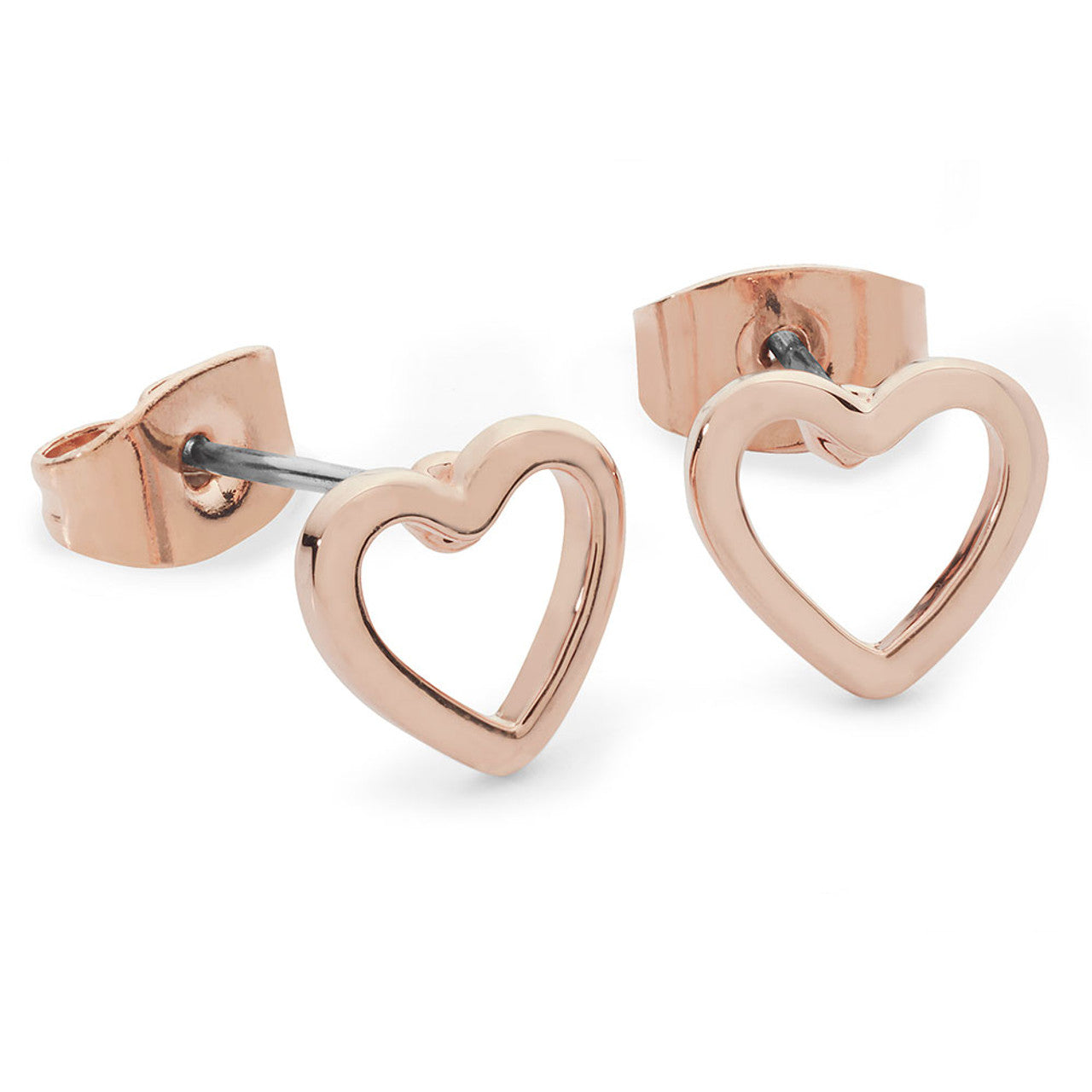 Tipperary Rose Gold Plated Heart Earrings