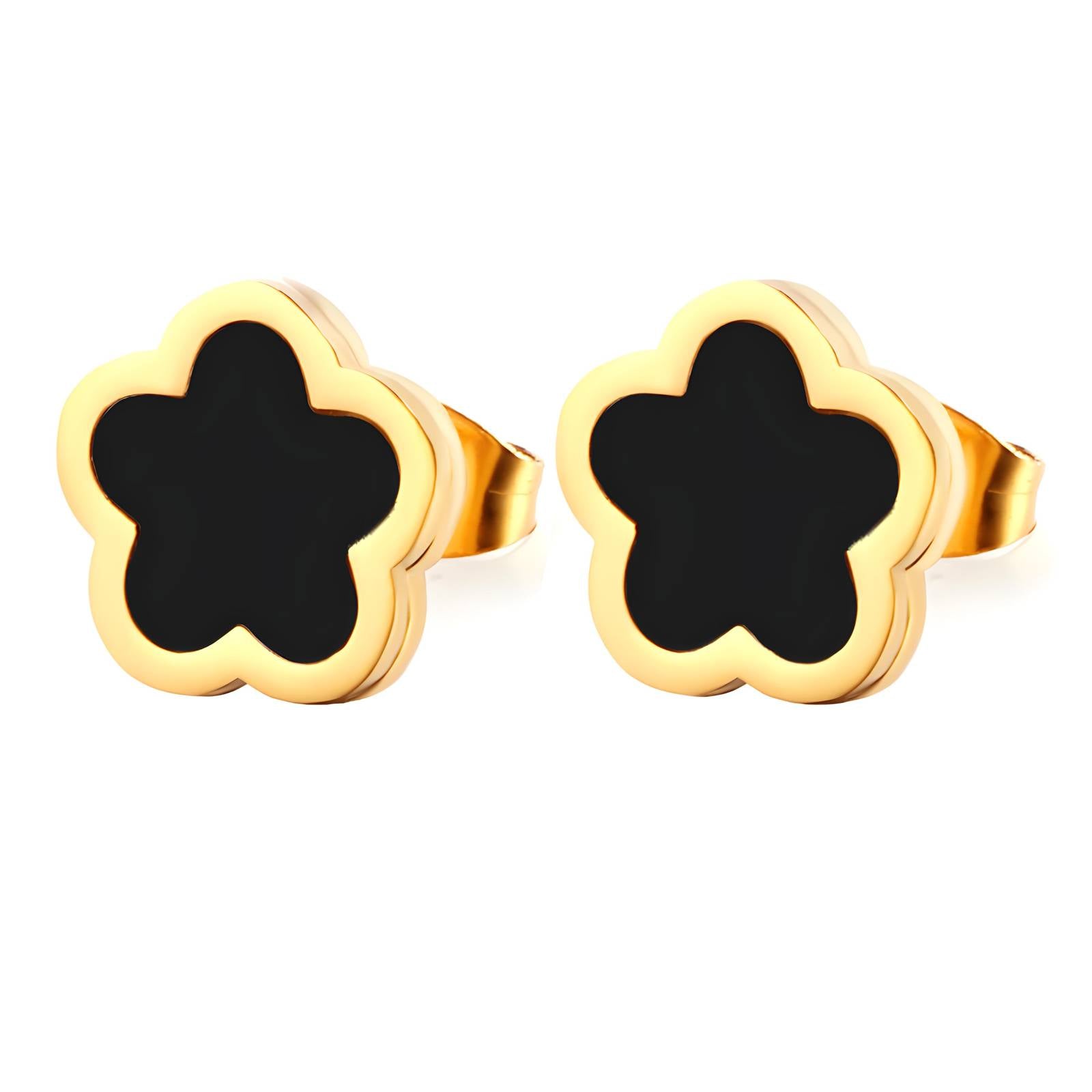 L. Style Fleur Earrings 18K Gold Plated Steel