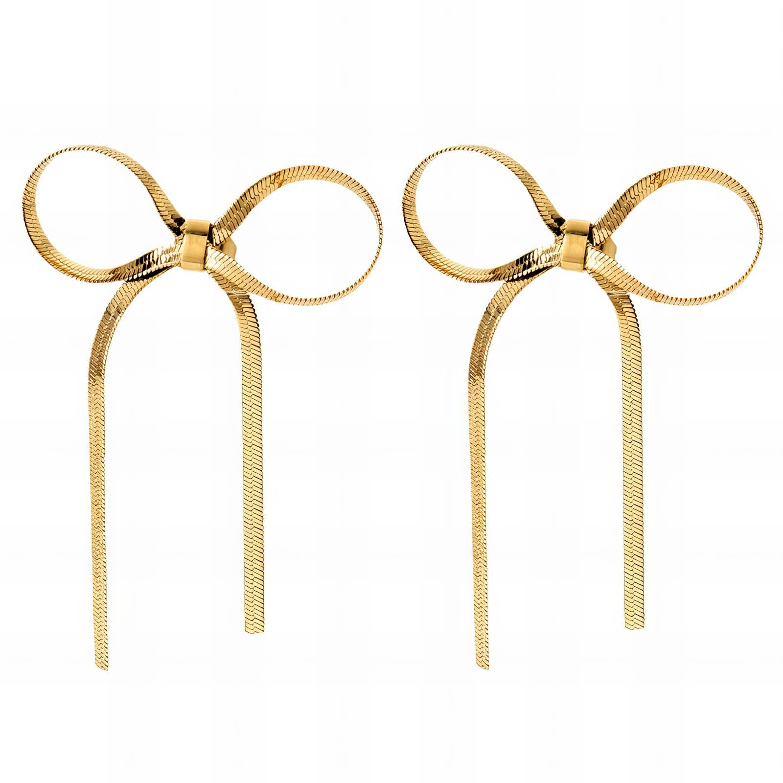 Earrings, 18K Gold Plated Steel