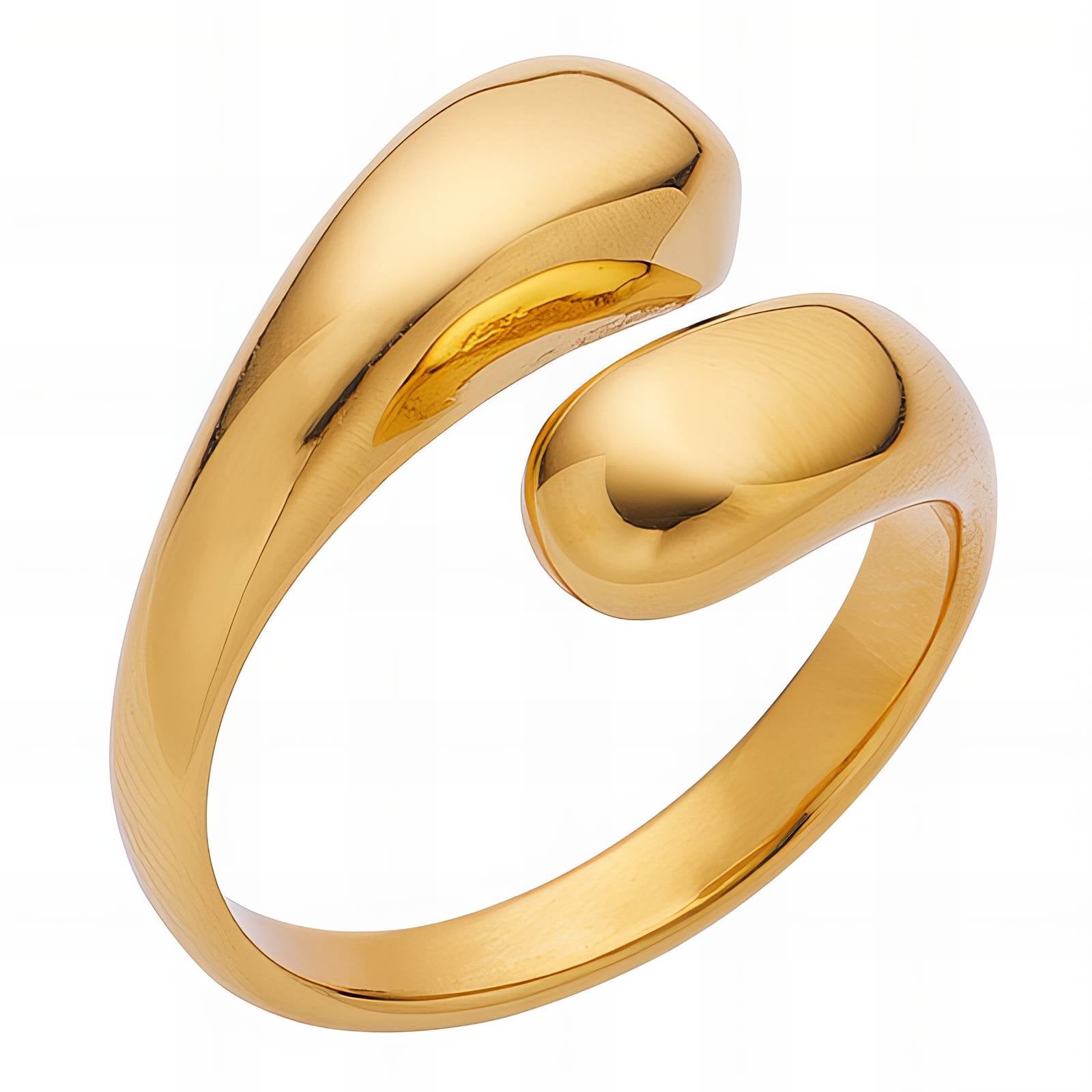 Ring, 18K Gold Plated Steel