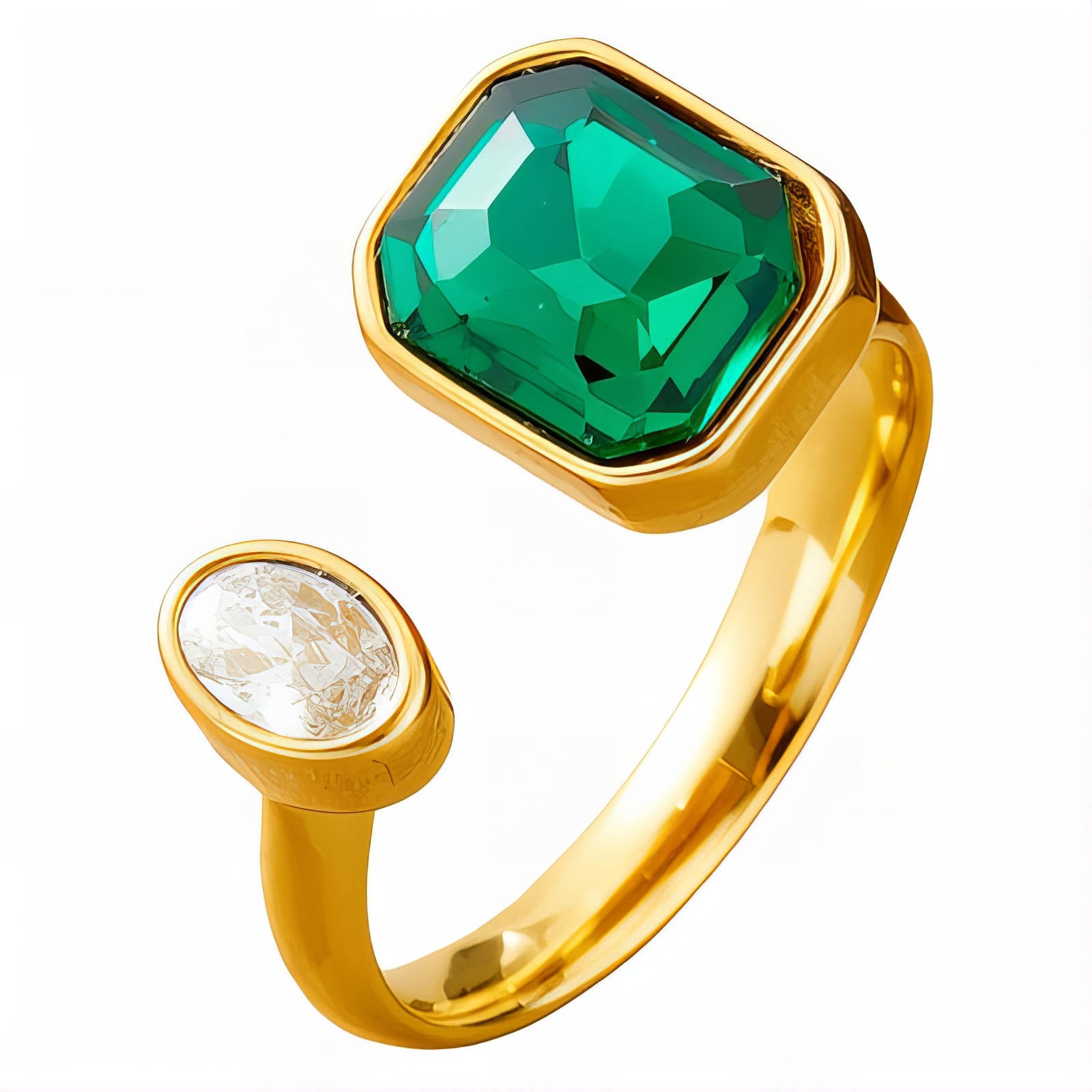 Ring, 18K Gold Plated Steel