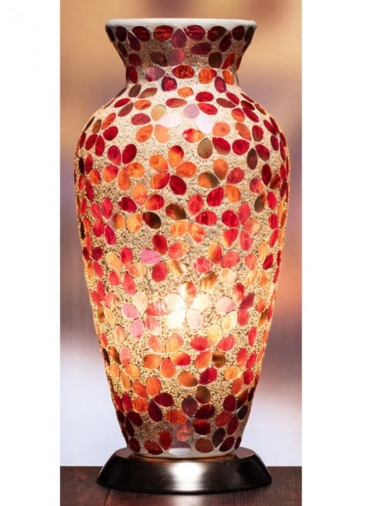 The Grange Collection White Mosaic Egg Lamp 18.5 x 18.5 x 26.5cm