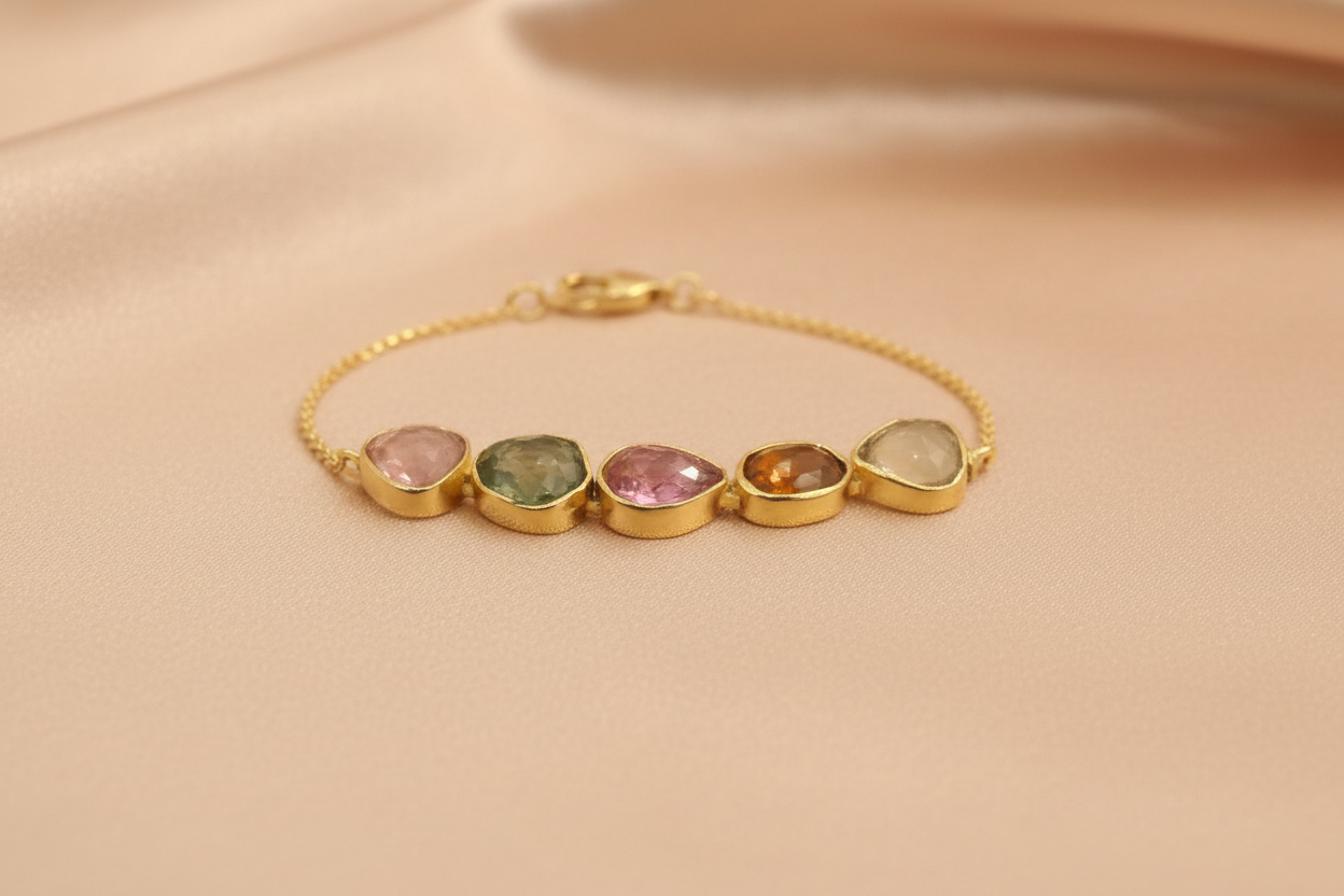 Multi Coloured Stone Bracelet
