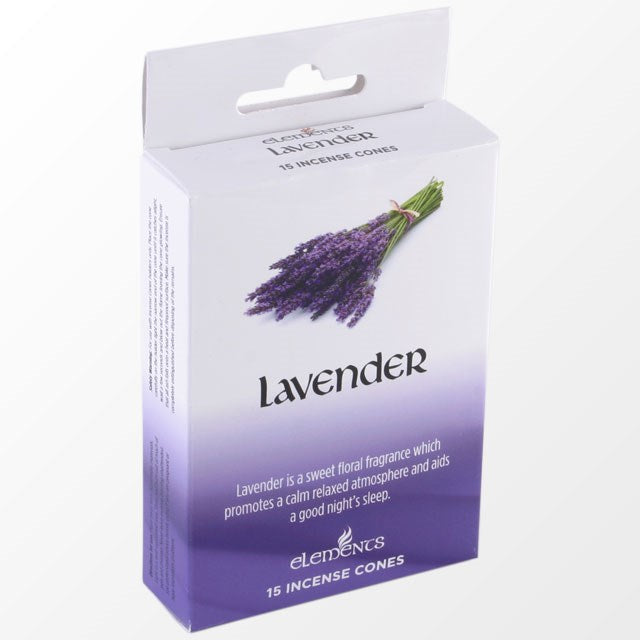 Elements Insence Lavander Cones 15PK
