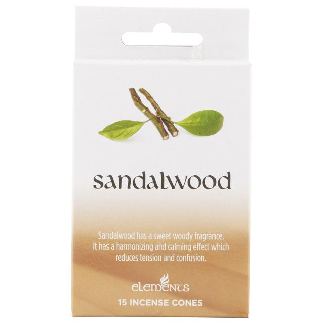 ELEMENTS SANDLEWOOD 15 INCENSE CONES