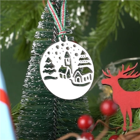 Christmas Snow Scene Tree Decoration