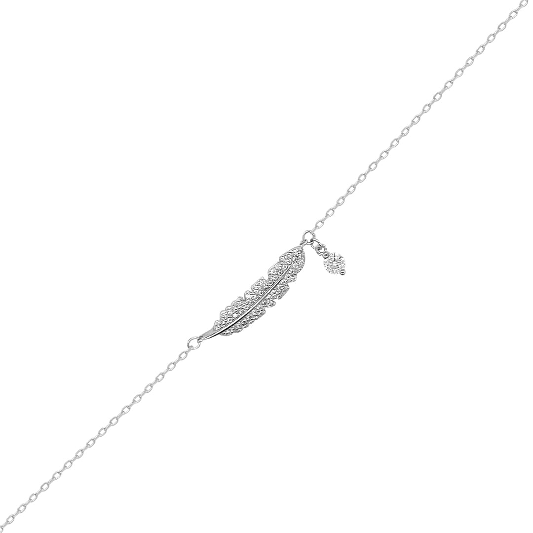 Sterling Silver CZ leaf Bracelet