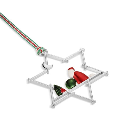 Star With Santa Christmas Tree Decoration