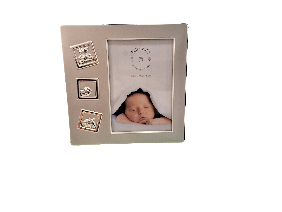 Impressions 2 Tone Silverplated baby Frame 3.5 x 5