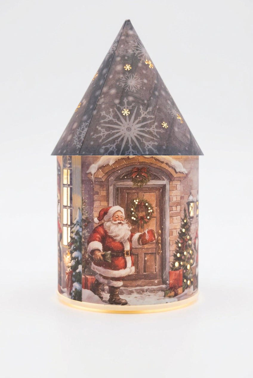 Santa led light lantern