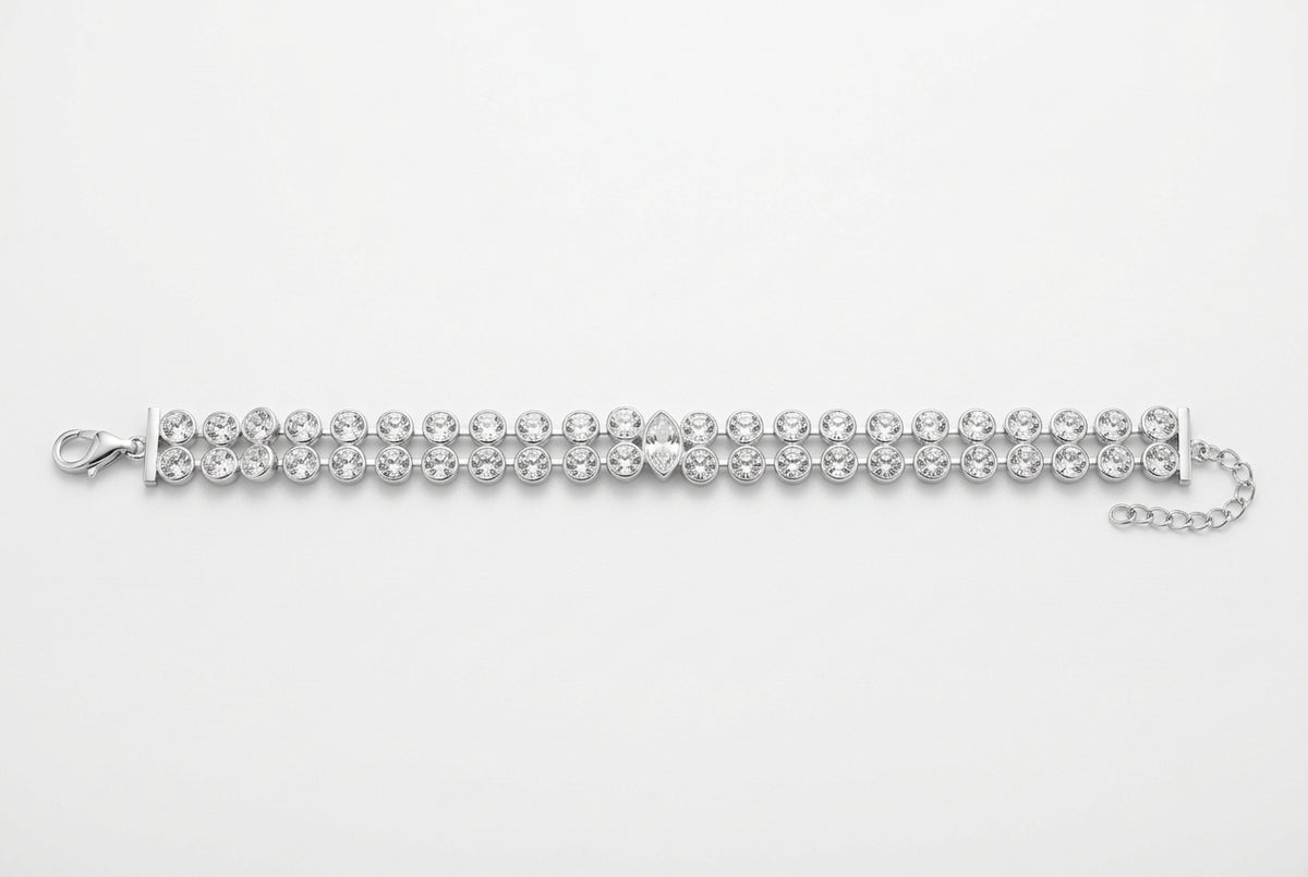 Double row Crystal braclet
