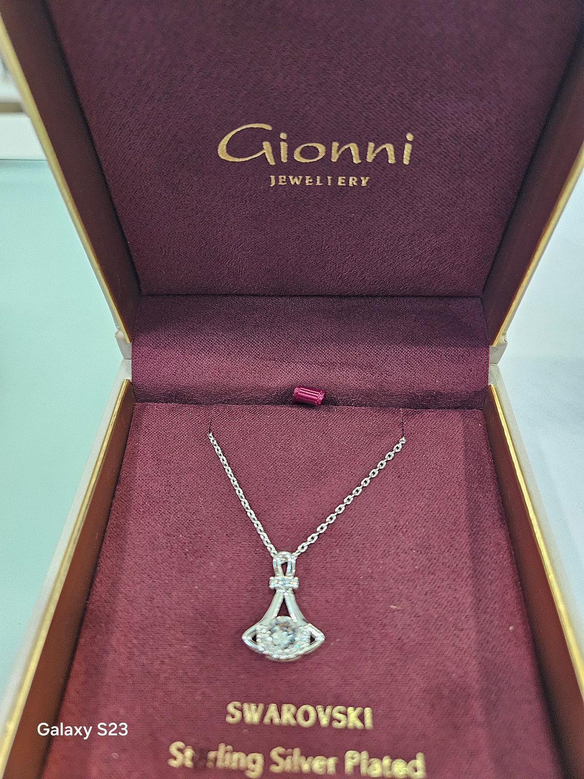 Silver Plated Round -Cut Open Pendant