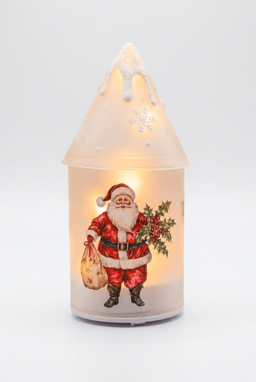 Santa led spinner lantern
