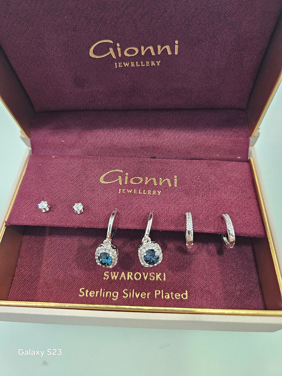 Pave Hoop & Stud 3 Pack Earrings