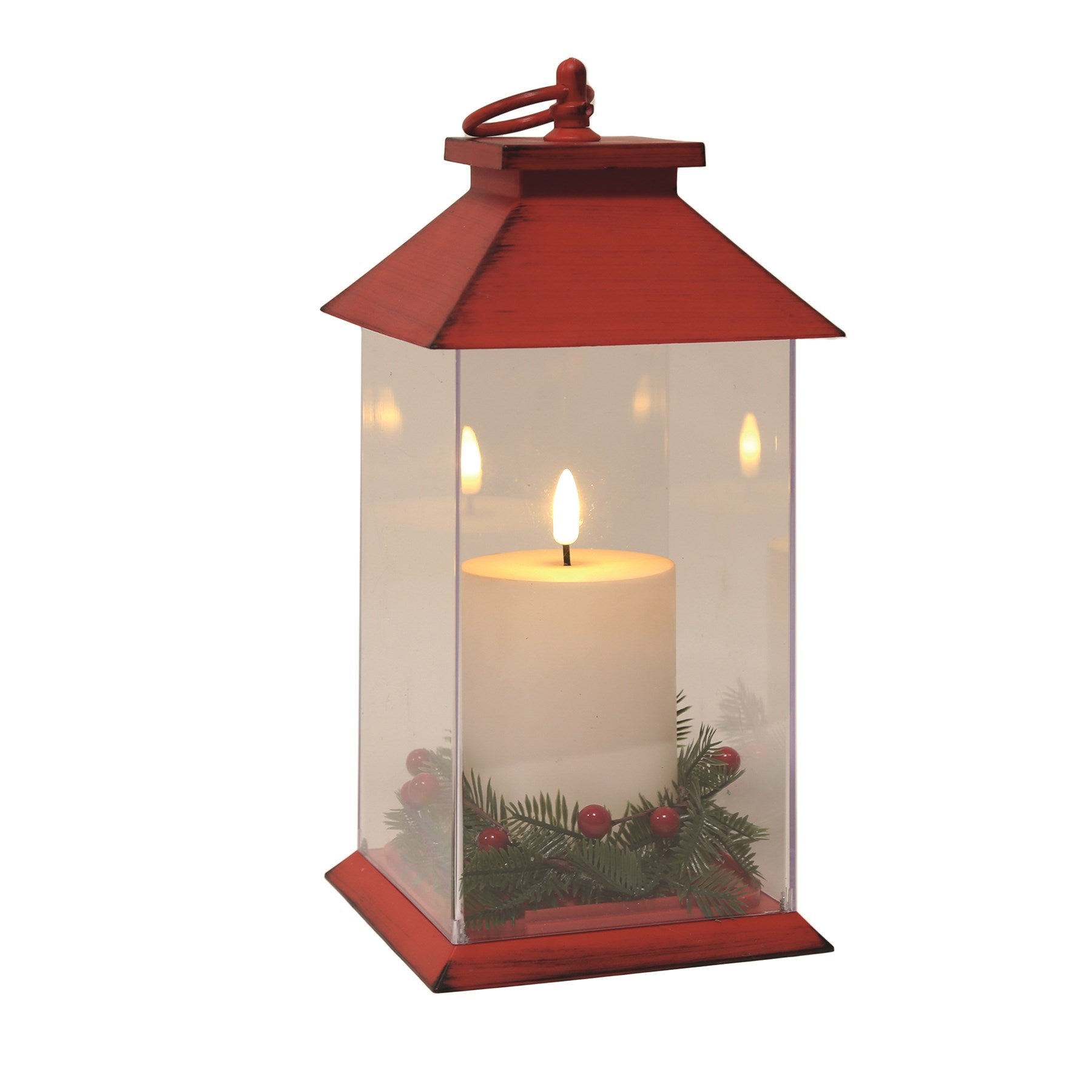 Led candle lantern Red