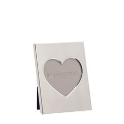 Impressions Heart Aperture Metal Plated Frame 3.5 x3.5
