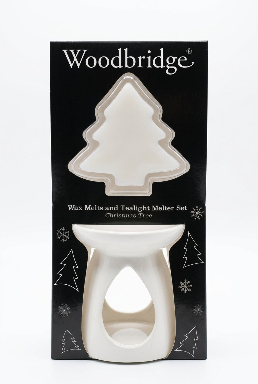 Wax melt & tealight melter set ,Christmas tree