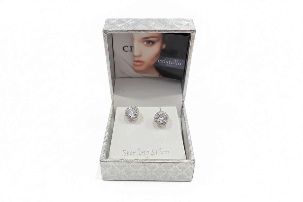 Sterling silver cubic zirconia earrings