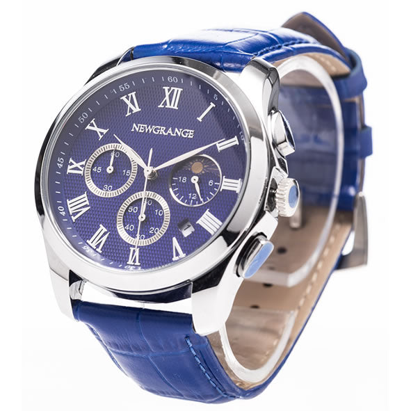 Newgrange Mens Watch Blue Strap and Blue Face